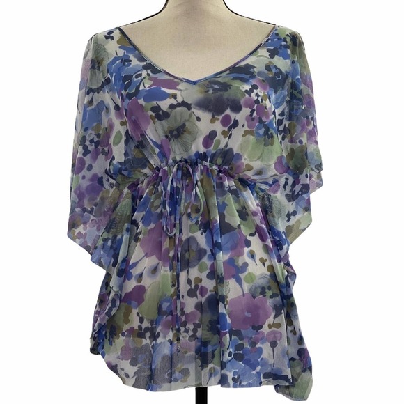 SWEET Pea Motherhood Maternity Floral Blouse Large - Picture 1 of 11